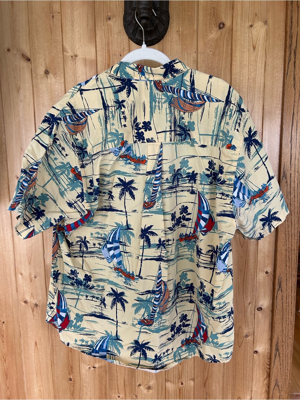 Men’s Natural Issue Tropical Button Down 100% Cotton Wrinkle Free Size Large - Picture 4 of 5